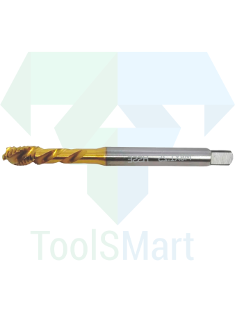 Метчик машинный с винтовой канавкой DIN 371 C35 HSSE TiN M8