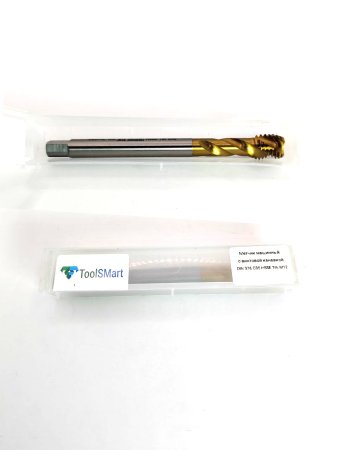 Метчик машинный с винтовой канавкой DIN 376 C35 HSSE TiN M12